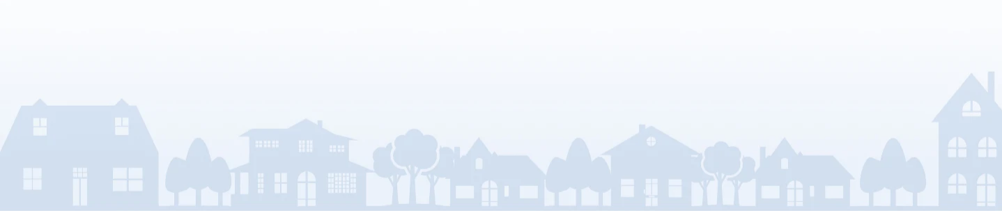 Illustration of trees and homes.