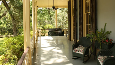 Front porch with swing