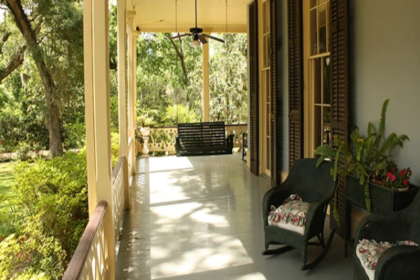 Front porch with swing