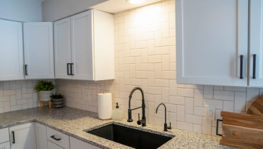 View of sink in modern kitchen