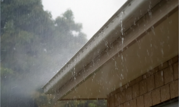 Raining on a roof.