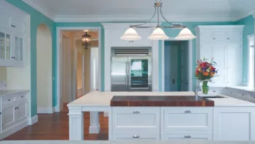 Contemporary white kitchen.