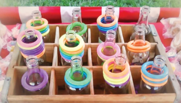 Ring toss carnival game.