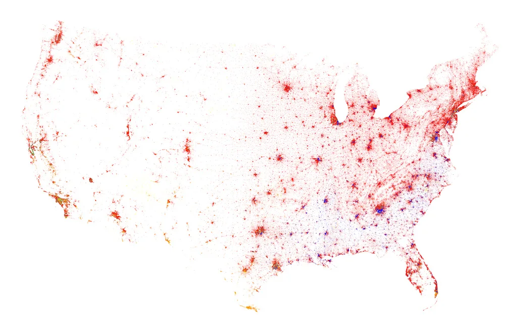 heat map of usa in red