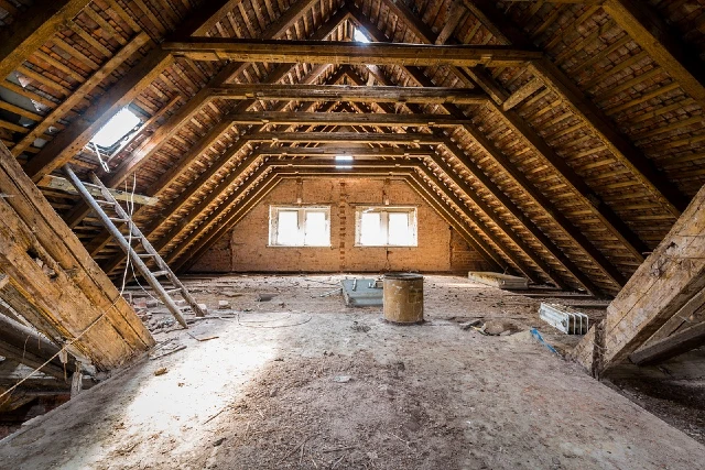 large unfinished attic