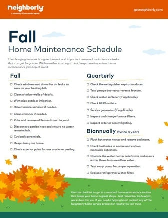 Fall Maintenance Checklist 2020 PDF (308kb)