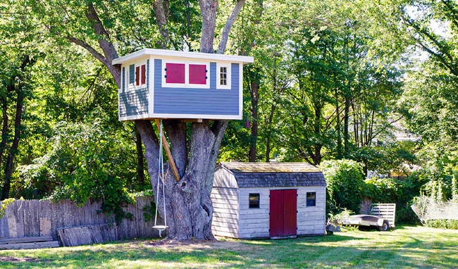 Backyard treehouse
