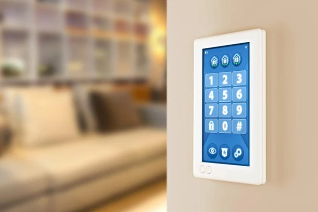 Setting an alarm and putting your lights on a timer increases home security.