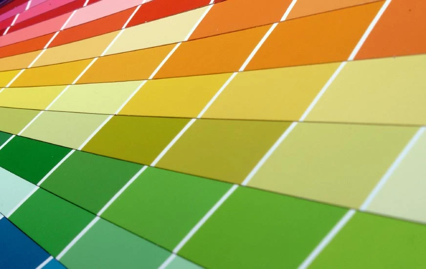 Paint color swatches.